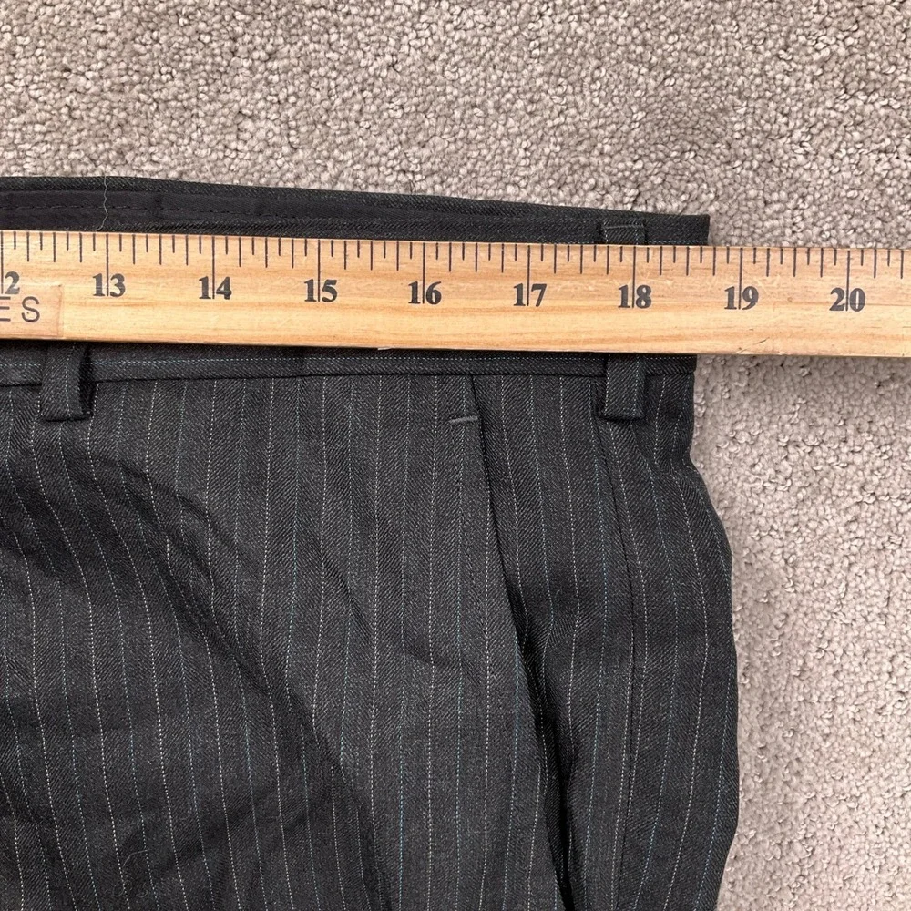Brooks Brothers Saxxon 1818‎ Regent Suit Mens 42R 37W 29L Gray Blue Pinstripe